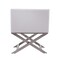Manhattan Comfort Hollywood Lounge Accent Chair in White and Polished Chrome AC050-WH - alternate 7